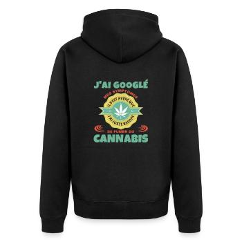 Cannabis - Veste à capuche bio Premium Unisexe - noir - Dos - Nico (187cm)