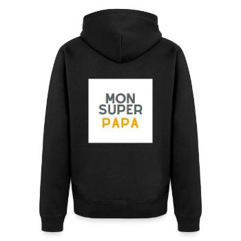 Mon super papa - Veste à capuche bio Premium Unisexe - noir - Dos - Nico (187cm)