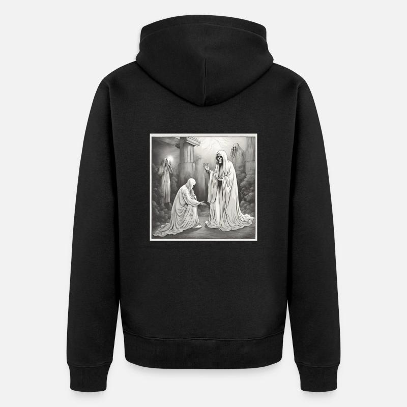 Spiritualité de l’espace - Veste à capuche bio Premium Unisexe - noir