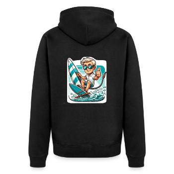 Surf - Veste à capuche bio Premium Unisexe - noir - Dos - Nico (187cm)