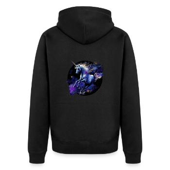 Licorne - Veste à capuche bio Premium Unisexe - noir - Dos - Nico (187cm)