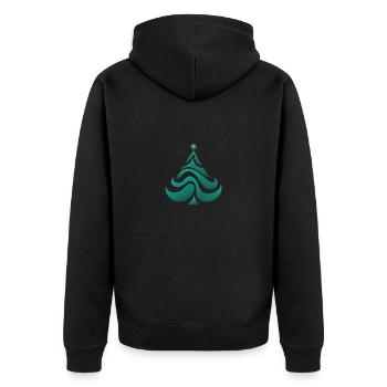 Fir Tree Christmas Tree or Christmas Tree Emblem - Unisex Premium Organic Zip Hoodie - black - Back - Nico (187cm)