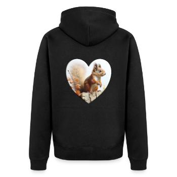 Les écureuils sont de petits rongeurs - Veste à capuche bio Premium Unisexe - noir - Dos - Nico (187cm)
