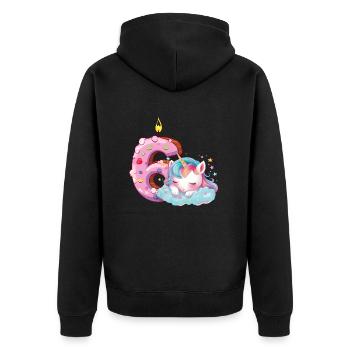 Birthday birthday party birthday gift born - Unisex Premium Organic Zip Hoodie - black - Back - Nico (187cm)