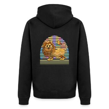 Lion - Veste à capuche bio Premium Unisexe - noir - Dos - Nico (187cm)