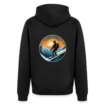 snowboard neige et ski - Veste à capuche bio Premium Unisexe - noir - Dos - Nico (187cm)