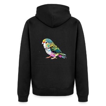Perruche Bird Propriétaire d’oiseau Calopsitte - Veste à capuche bio Premium Unisexe - noir - Dos - Nico (187cm)