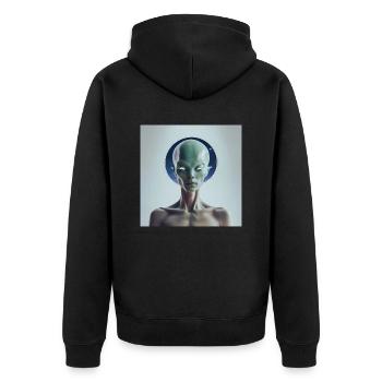 Astronomy Astrophysics - Unisex Premium Organic Zip Hoodie - black - Back - Nico (187cm)