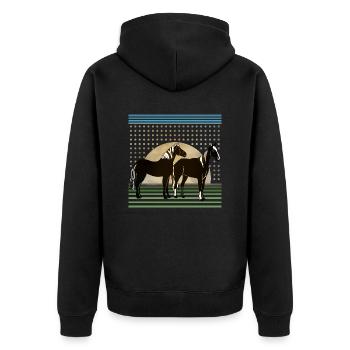 Chevaux - Veste à capuche bio Premium Unisexe - noir - Dos - Nico (187cm)
