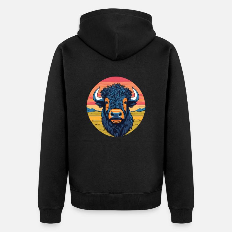 Bison - Veste à capuche bio Premium Unisexe - noir