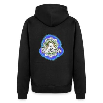 Graffiti - Street Art Mandala - Veste à capuche bio Premium Unisexe - noir - Dos - Nico (187cm)