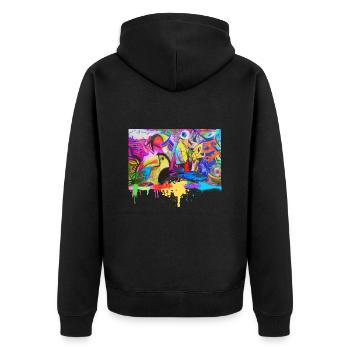 Graffiti Street Art T-Shirt - Veste à capuche bio Premium Unisexe - noir - Dos - Nico (187cm)