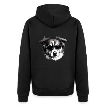 Berger Australien Chien Chiot Propriétaire De Chien - Veste à capuche bio Premium Unisexe - noir - Dos - Nico (187cm)