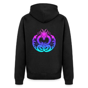 Fantasy Dragon Anime Dragon Head Reptile mythique - Veste à capuche bio Premium Unisexe - noir - Dos - Nico (187cm)