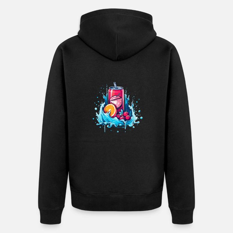 Cherry Softdrink Geschenk - Unisex Premium Bio Zip Hoodie - Schwarz