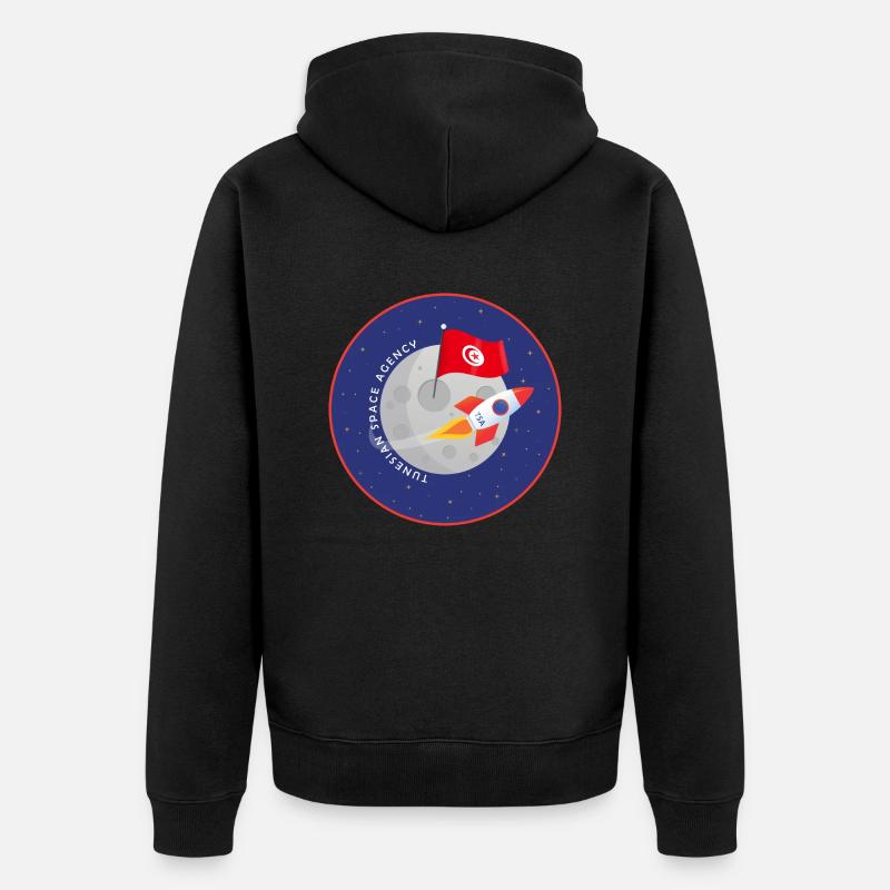 Agence spatiale tunisienne - Veste à capuche bio Premium Unisexe - noir