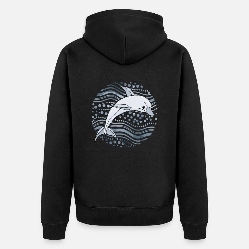 Dauphin - Veste à capuche bio Premium Unisexe - noir