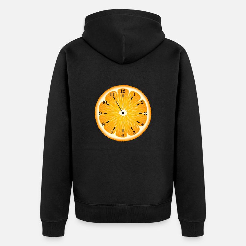 C’est l’heure de l’orange - Veste à capuche bio Premium Unisexe - noir