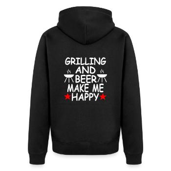 Griller - Veste à capuche bio Premium Unisexe - noir - Dos - Nico (187cm)