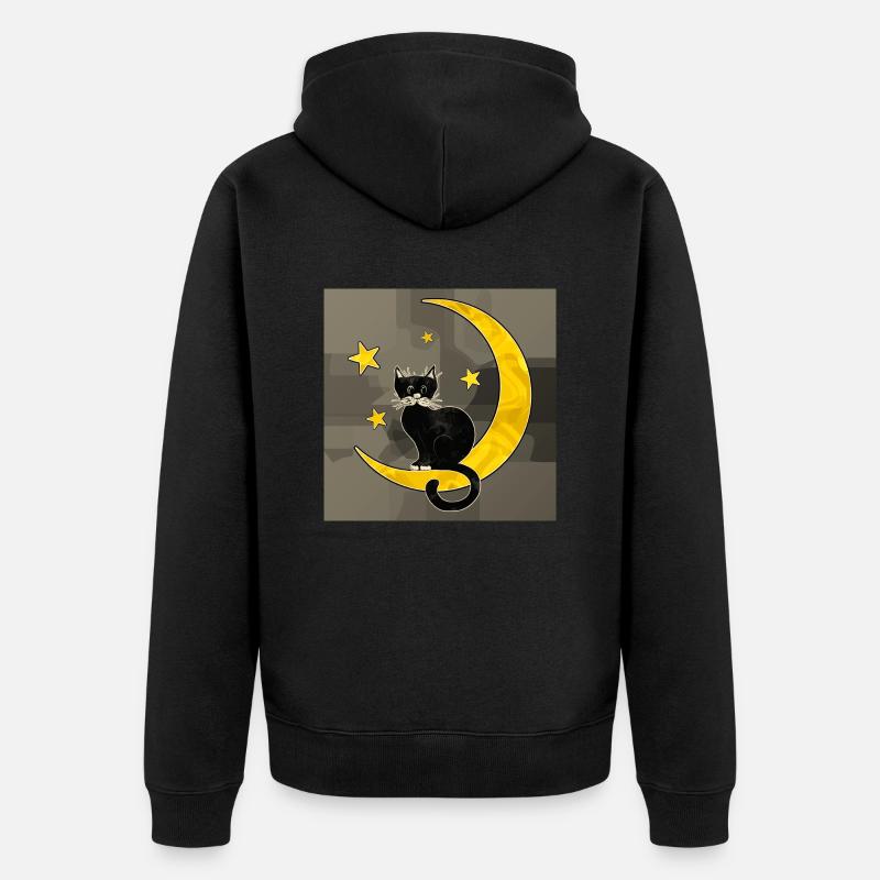 Chat - Veste à capuche bio Premium Unisexe - noir