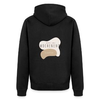 Hoch die Hände Wochenende - Unisex Premium Bio Zip Hoodie - Schwarz - Hinten - Nico (187cm)