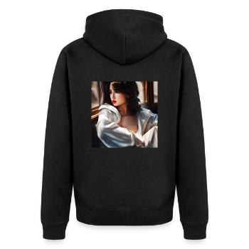Dame - Veste à capuche bio Premium Unisexe - noir - Dos - Nico (187cm)