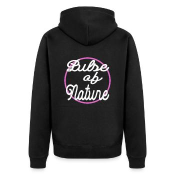 bday emotional heart exploration heartbeat forest - Unisex Premium Bio Zip Hoodie - Schwarz - Hinten - Nico (187cm)