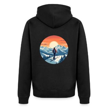Pays des merveilles hivernales - Veste à capuche bio Premium Unisexe - noir - Dos - Nico (187cm)