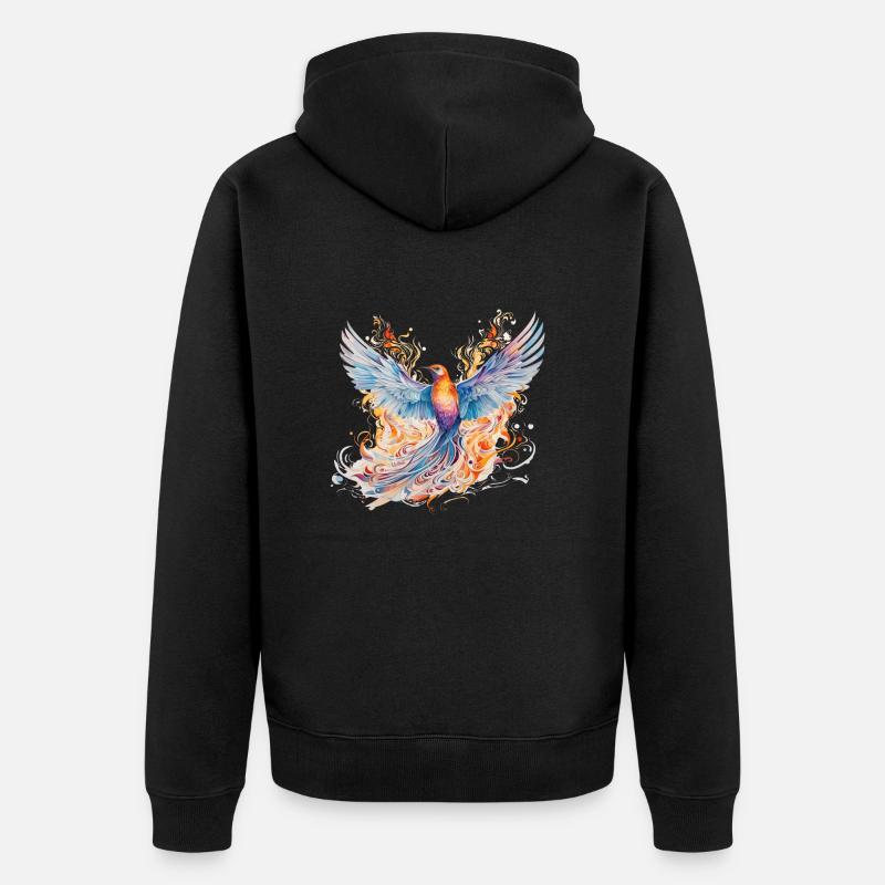Oiseau de paradis - Veste à capuche bio Premium Unisexe - noir