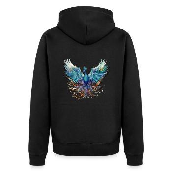 Oiseau fantastique - Veste à capuche bio Premium Unisexe - noir - Dos - Nico (187cm)