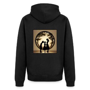 Mother's Day Magic Merch - Unisex Premium Organic Zip Hoodie - black - Back - Nico (187cm)