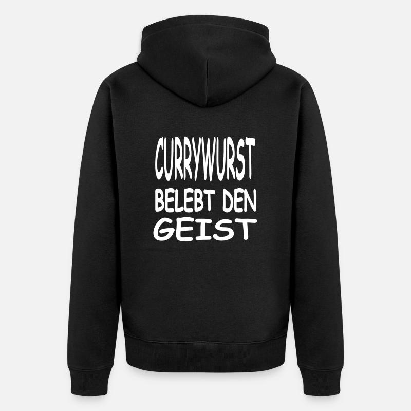 Currywurst - Unisex Premium Bio Zip Hoodie - Schwarz