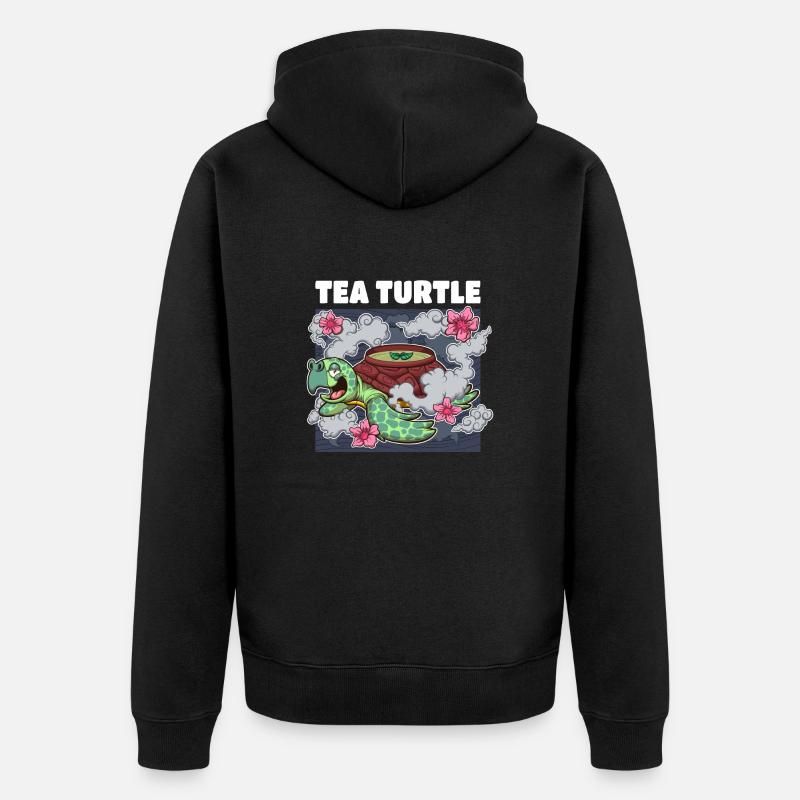 Tortue de thé - Veste à capuche bio Premium Unisexe - noir