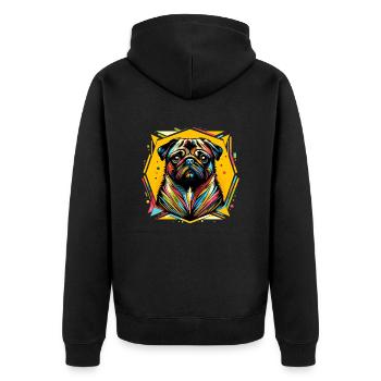 Chien Carlin - Veste à capuche bio Premium Unisexe - noir - Dos - Nico (187cm)