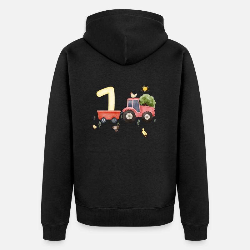 1e anniversaire ferme agriculture - Veste à capuche bio Premium Unisexe - noir