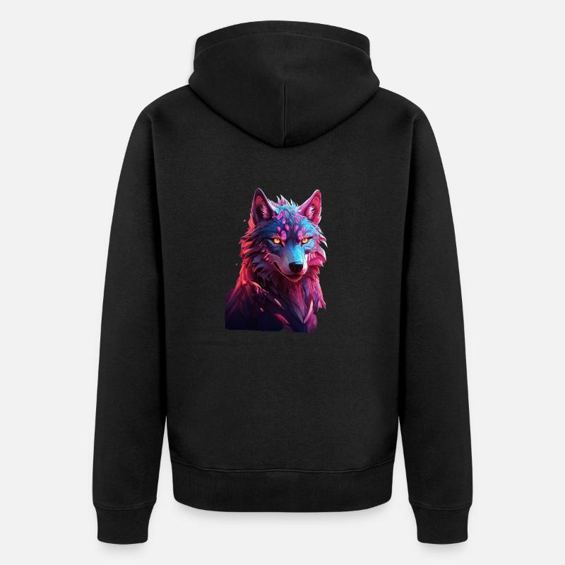 Loup - Veste à capuche bio Premium Unisexe - noir