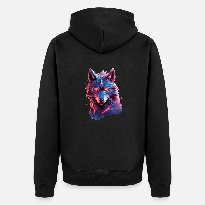 Loup - Veste à capuche bio Premium Unisexe - noir
