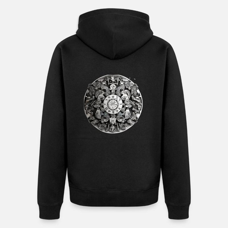 Mandala - Veste à capuche bio Premium Unisexe - noir