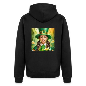 la saint patrick - Veste à capuche bio Premium Unisexe - noir - Dos - Nico (187cm)