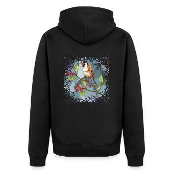 Oiseau coloré - Veste à capuche bio Premium Unisexe - noir - Dos - Nico (187cm)