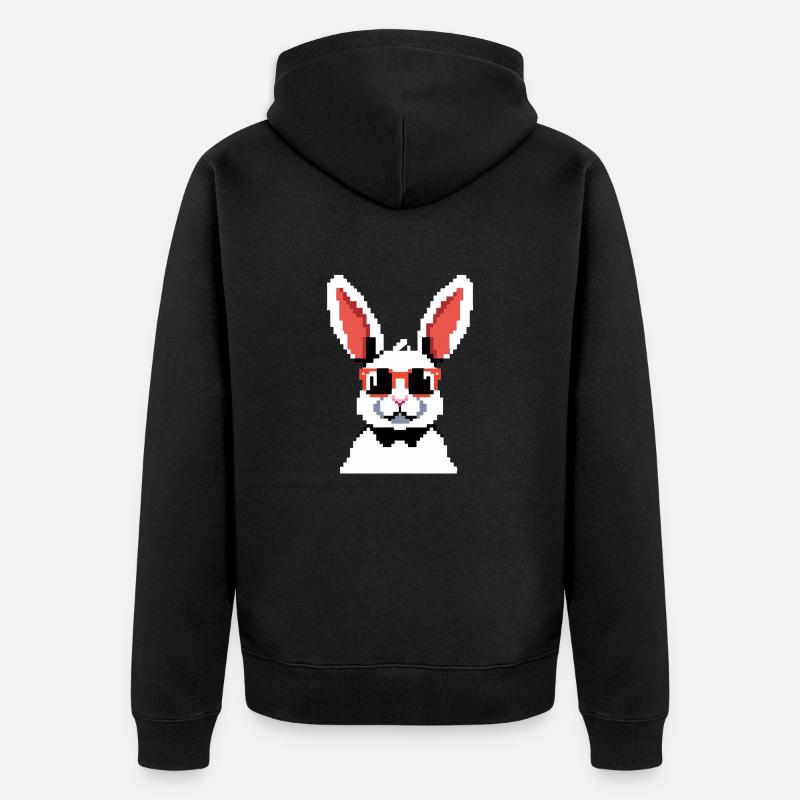 Pixy le lapin - Veste à capuche bio Premium Unisexe - noir