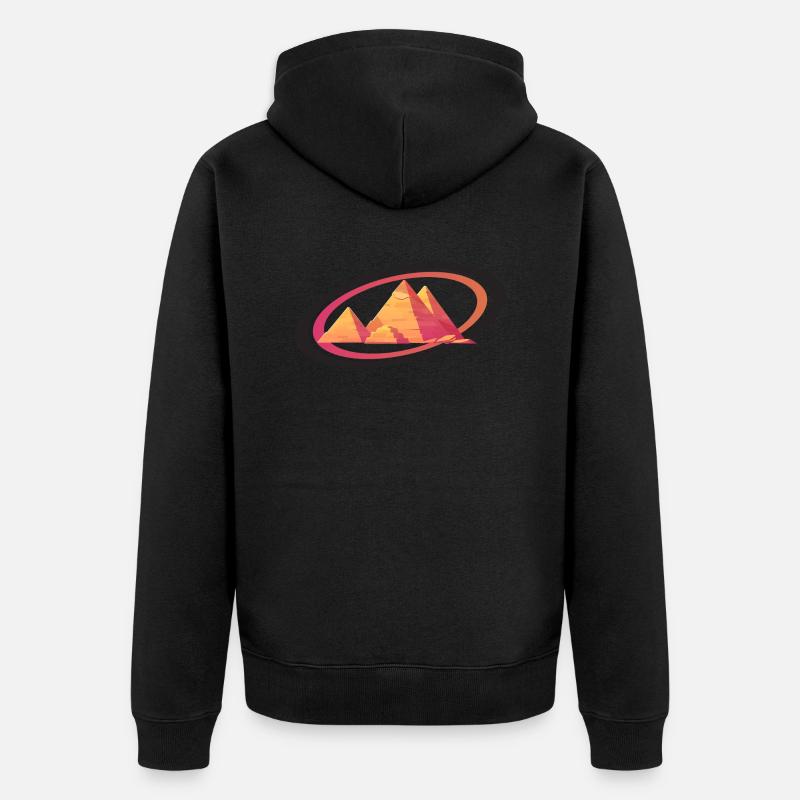 Pyramides d’Égypte - Veste à capuche bio Premium Unisexe - noir
