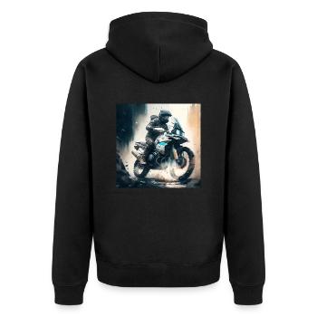 Tour d’Enduro 2 - Veste à capuche bio Premium Unisexe - noir - Dos - Nico (187cm)