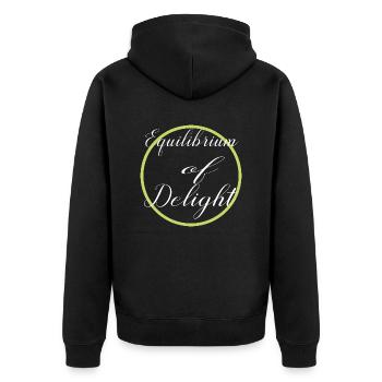 Présent Idée présente Équilibre holistique - Veste à capuche bio Premium Unisexe - noir - Dos - Nico (187cm)