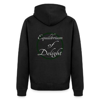 Experiencing Joy Joyous Journey Inner Joy Happy - Unisex Premium Organic Zip Hoodie - black - Back - Nico (187cm)