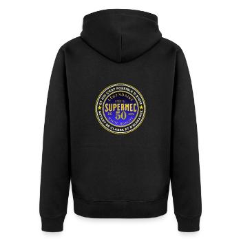 ANNIVERSAIRES DROLES 50 ANS - Veste à capuche bio Premium Unisexe - noir - Dos - Nico (187cm)