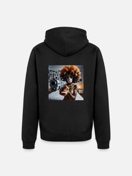 Alto Ahi - Unisex Premium Bio Zip Hoodie - Schwarz