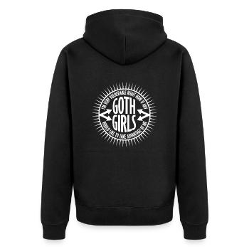I Was Fighting A Bear Funny Surgery Broken Arm Leg - Unisex Premium Organic Zip Hoodie - black - Back - Nico (187cm)