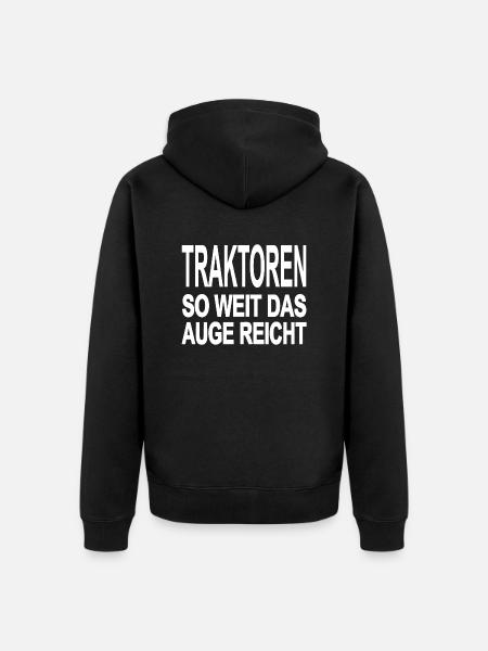 Traktor - Unisex Premium Bio Zip Hoodie - Schwarz