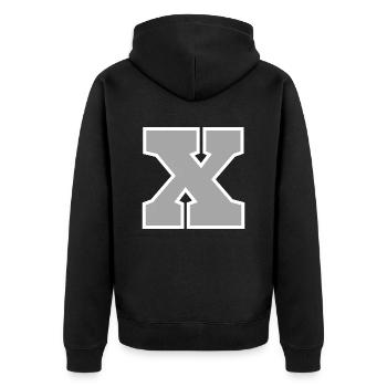 Lettre x sport - Veste à capuche bio Premium Unisexe - noir - Dos - Nico (187cm)
